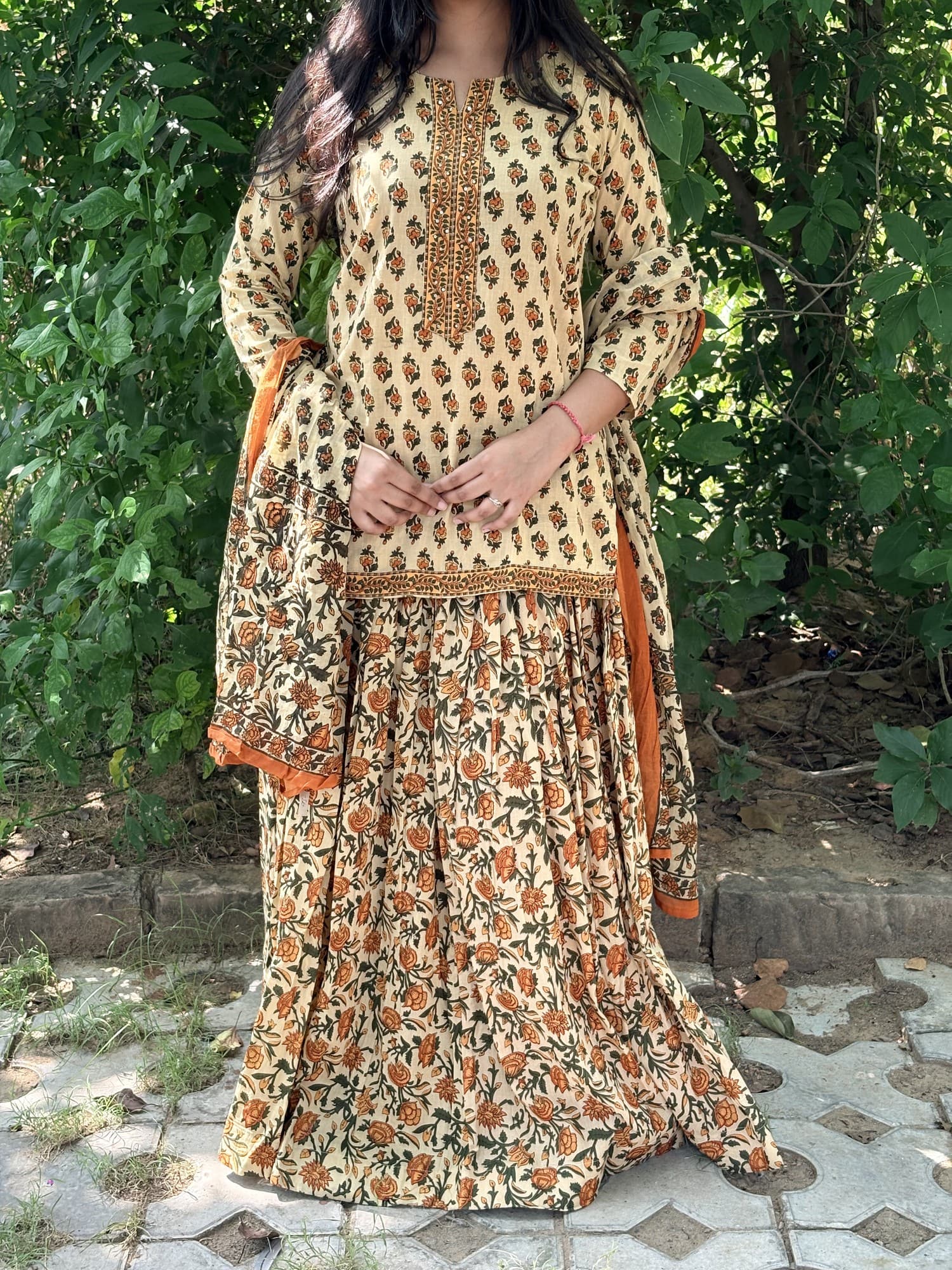 Cotton Printed Gopi Dress Set